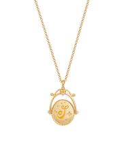 Fable England S Initial Sunflower Gold Spinner Chain Necklace