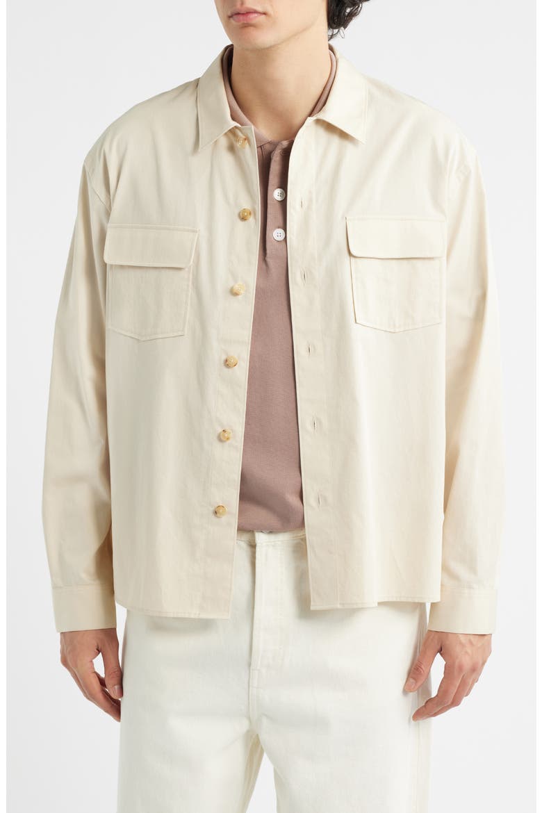Double Pocket Overshirt, Main, color, LIGHT BEIGE