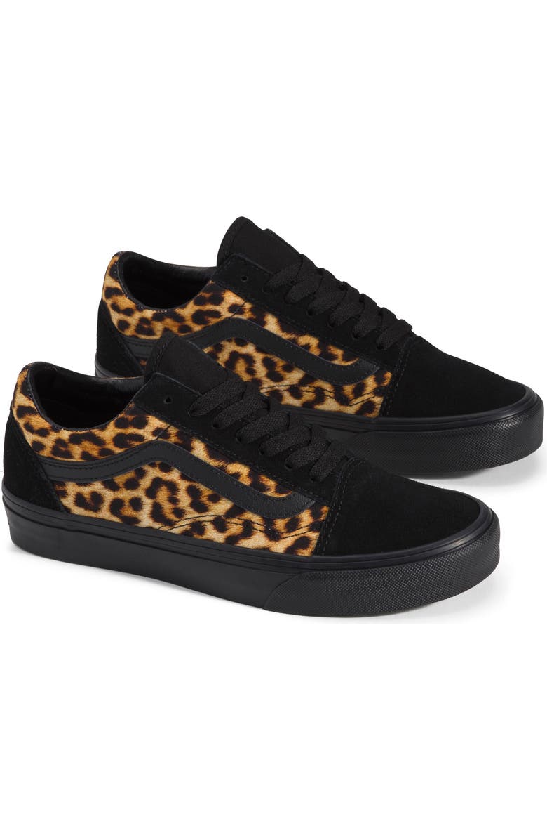 Vans Old Skool Genuine Calf Hair Leopard Print Sneaker, Main, color, Leopard/Black