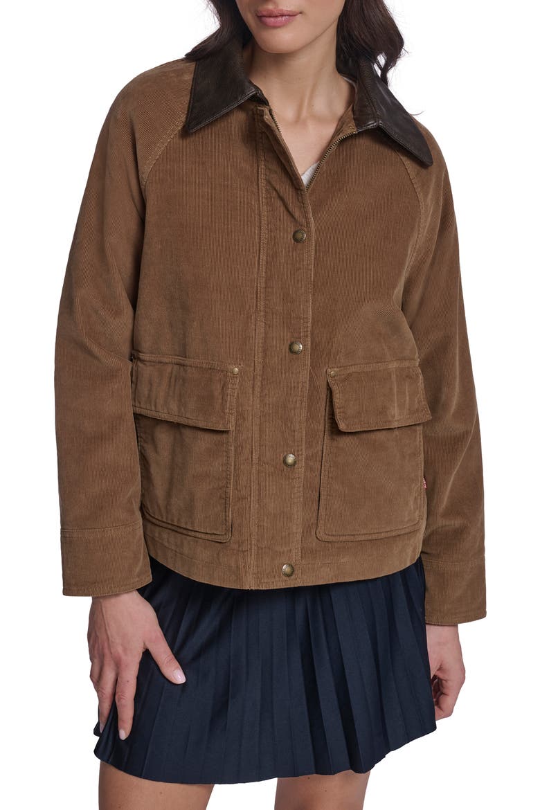 Shorty Barn Coat, Main, color, LIGHT BROWN
