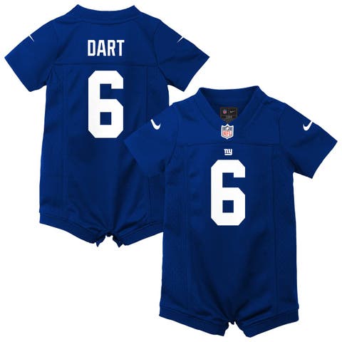 Newborn Nike Jaxson Dart Royal New York Giants Romper Game Jersey