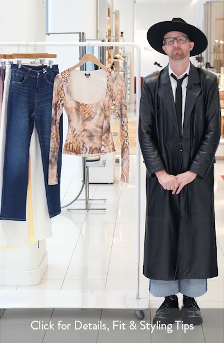 Ines Long Sleeve Abstract Print Mesh Top, sales video thumbnail