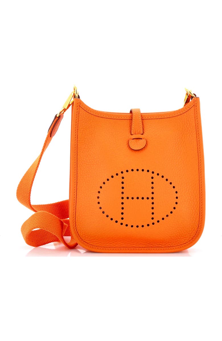 Pre-Owned Hermes Evelyne Bag Gen III Clemence TPM, Main, color, Orange Minium