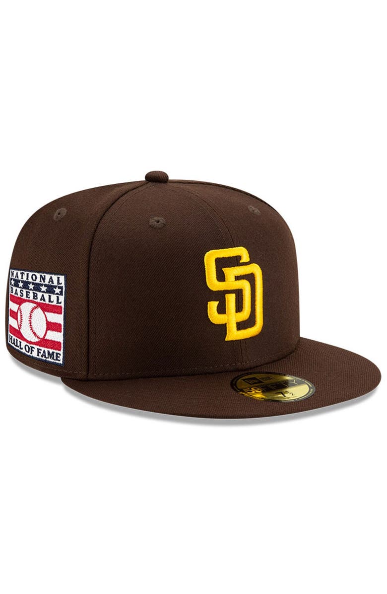 New Era Men's New Era Brown San Diego Padres National Baseball Hall of Fame 59FIFTY Fitted Hat, Main, color, 