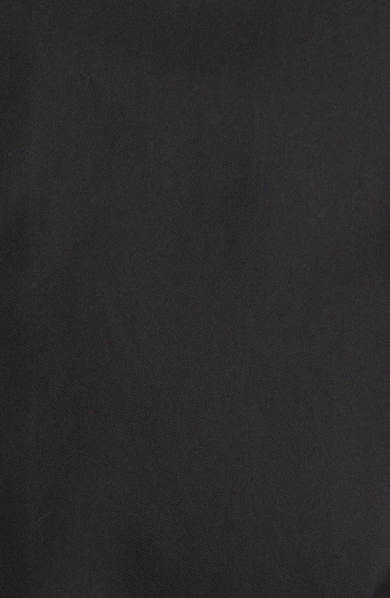 David Donahue Trim Fit Cotton Dress Shirt, Alternate, color, Black