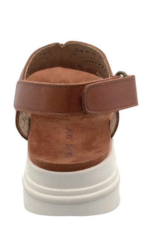 David Tate Moda Slingback Platform Wedge Sandal In Luggage