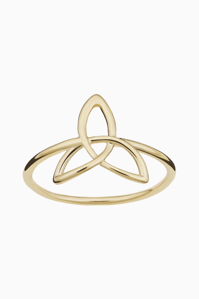 14K SolidGold Celtic Knot Ring, Alternate, color, Yellow Gold