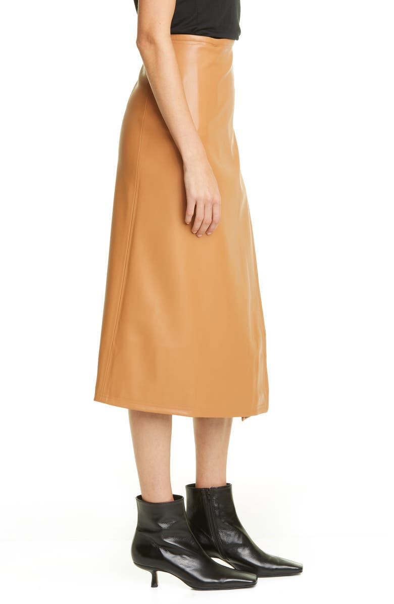 Simon Miller Vega Faux Leather Wrap Skirt, Alternate, color,