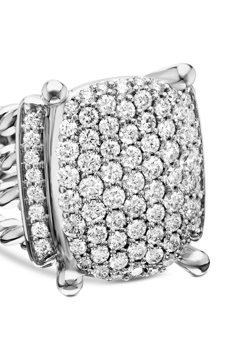 David Yurman Wheaton<sup>®</sup> Sterling Silver & Diamond Ring, 16.7mm, Alternate, color, Diamond