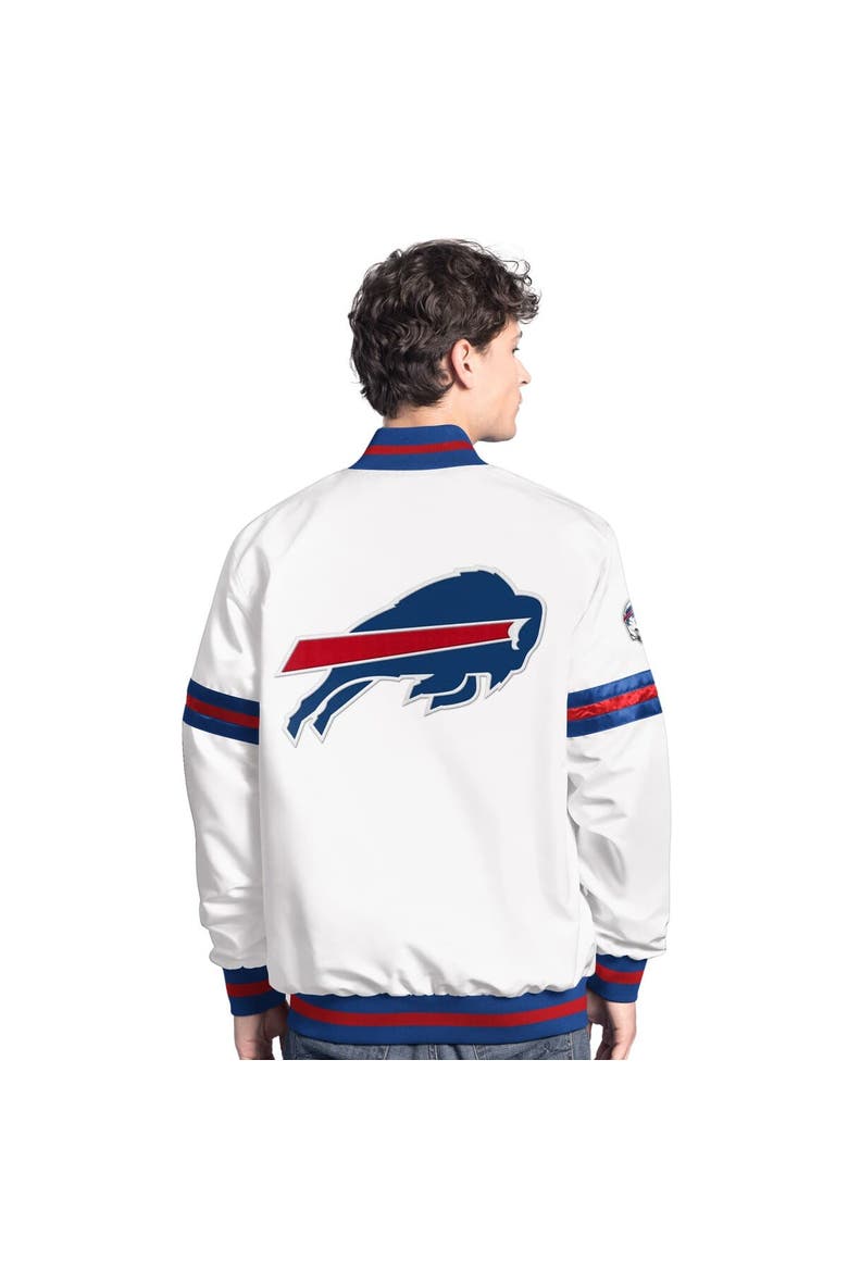 Men's Starter  White Buffalo Bills Scout Full-Snap Varsity Jacket, Alternate, color, White