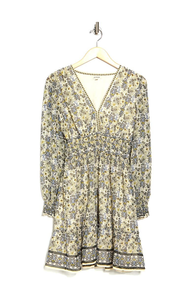 MAX STUDIO V-Neck Smocked Dress, Alternate, color,