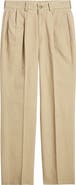 Berle Charleston Pleated Canvas Chinos