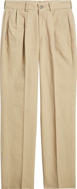 Berle Charleston Pleated Canvas Chinos