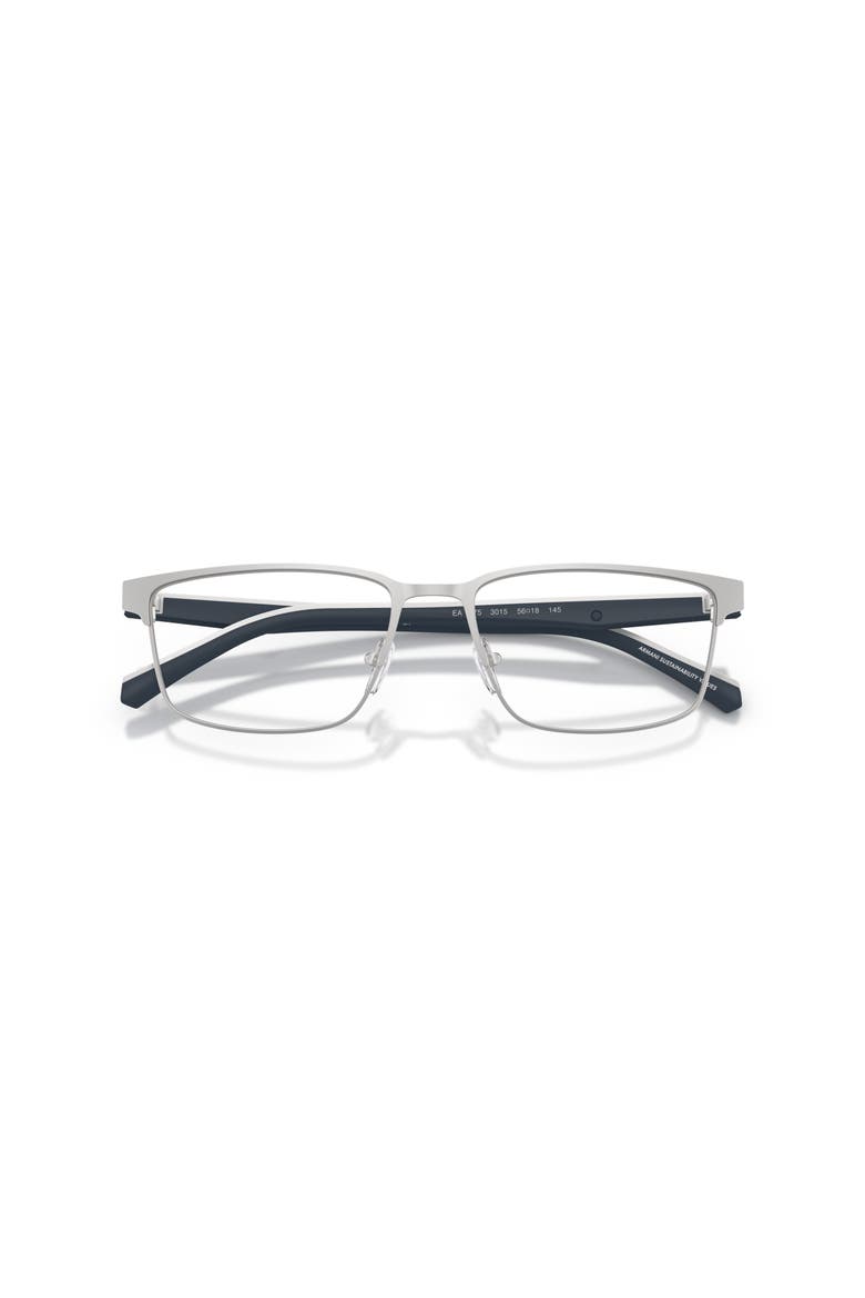 54mm Rectangle optical glasses, Alternate, color, Silver