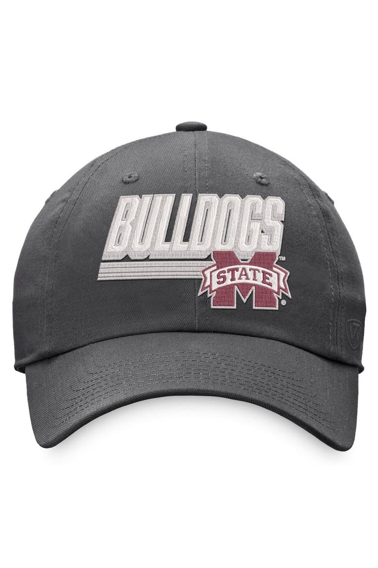 Men's Top of the World Charcoal Mississippi State Bulldogs Slice Adjustable Hat, Alternate, color, Charcoal