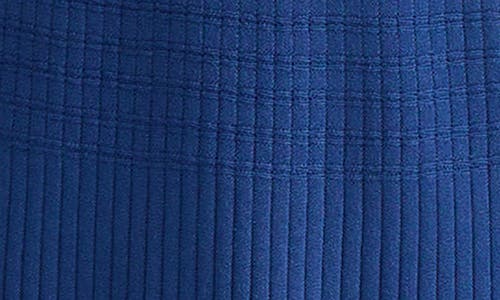 Misook Flared Rib Knit Maxi Skirt In Blue