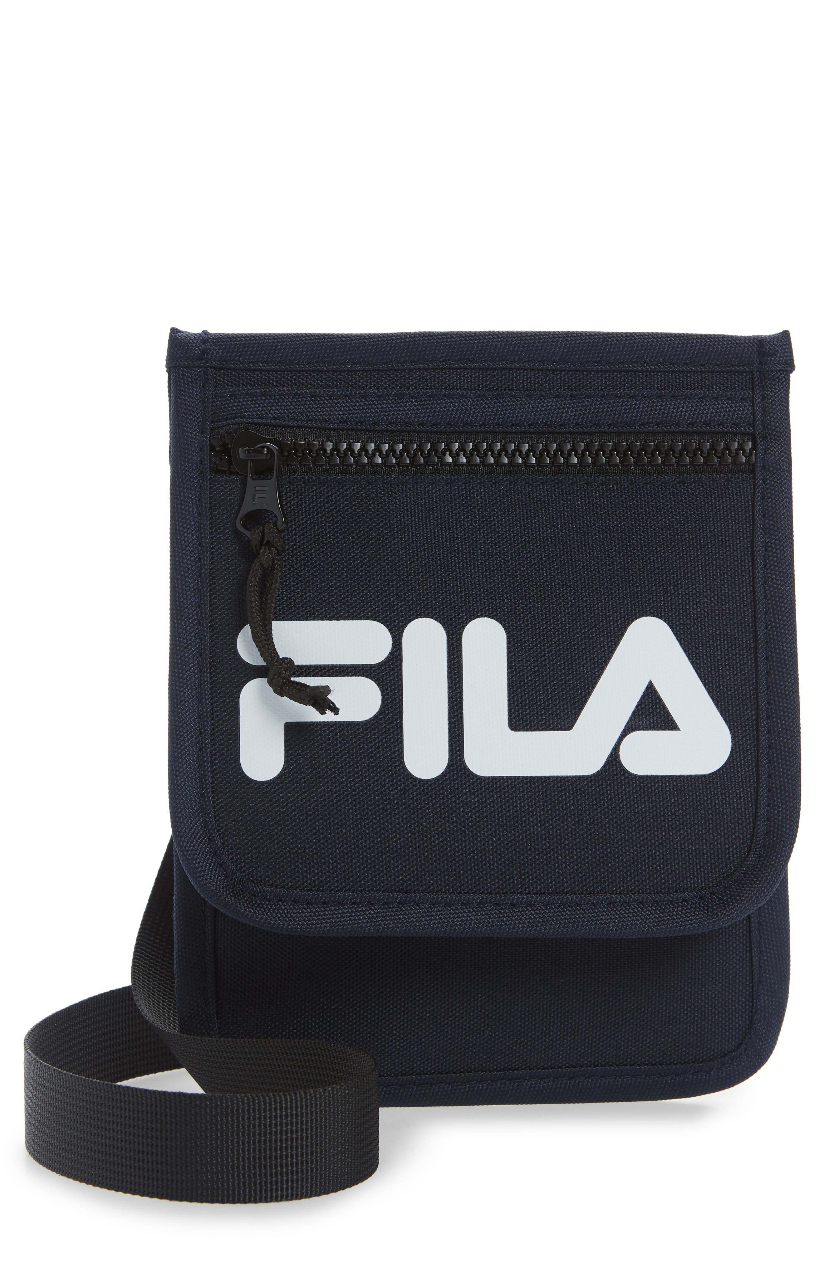 FILA Writer Neck Pouch Crossbody Bag, Main, color, 
