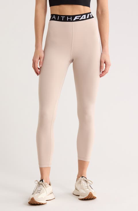 Exposed Waistband Full Length Leggings