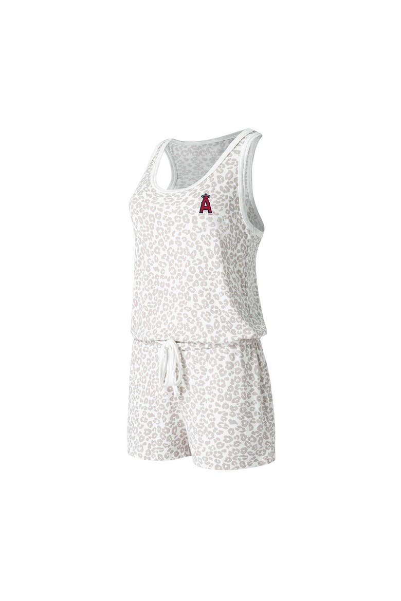 Women's Concepts Sport Cream Los Angeles Angels Montana Hacci Knit Romper, Main, color, Cream