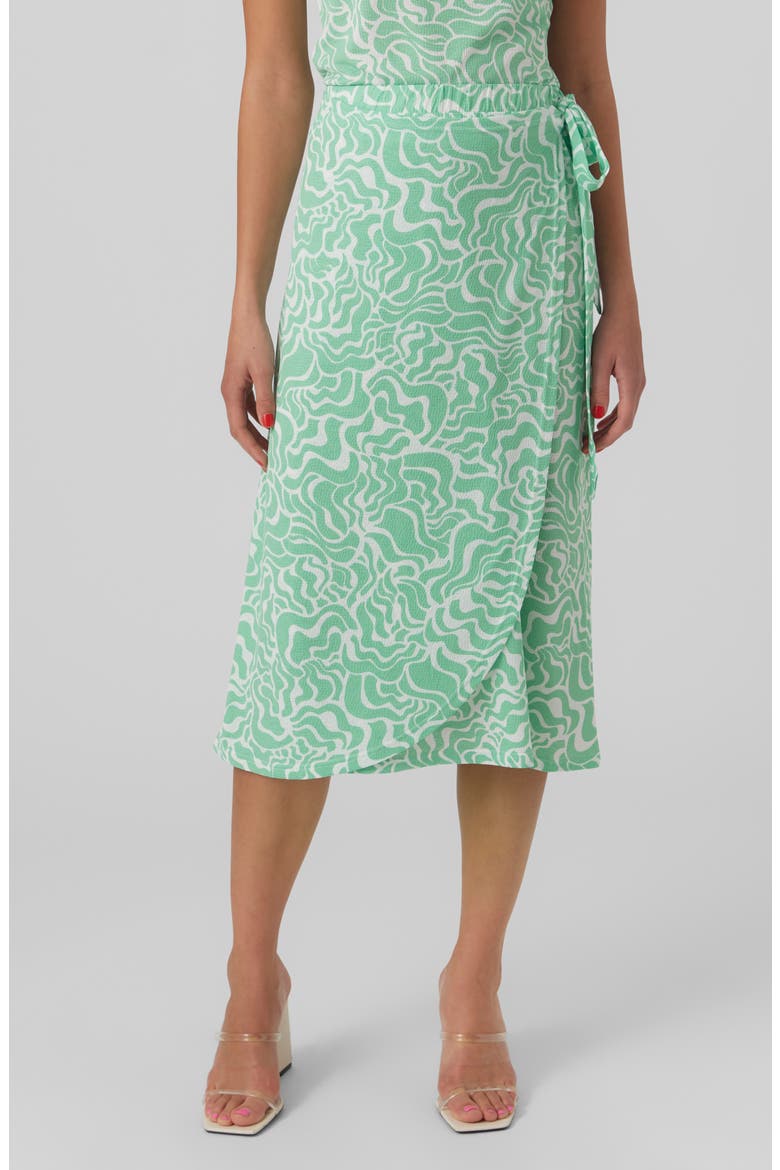Frida Faux Wrap Midi Skirt, Alternate, color, JADE CREAM AOP FRIDA