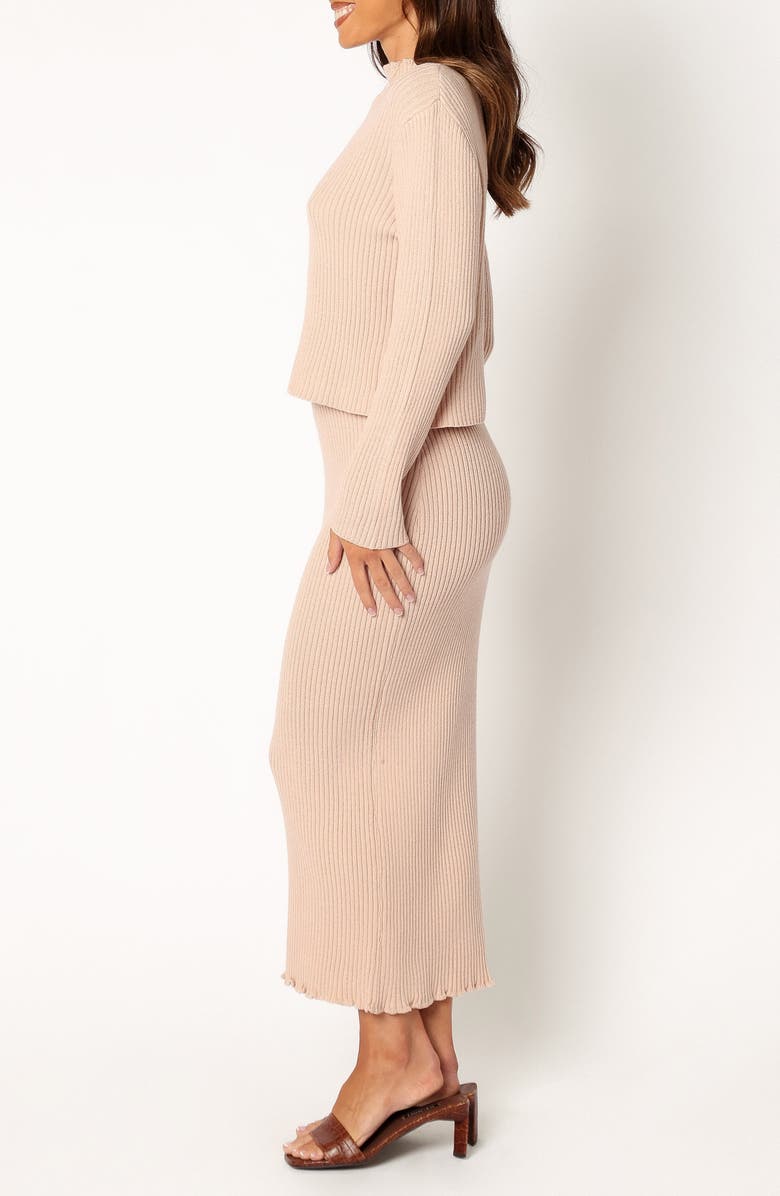Petal & Pup Payton Mock Neck Top & Maxi Skirt Rib Set, Alternate, color, Mocha