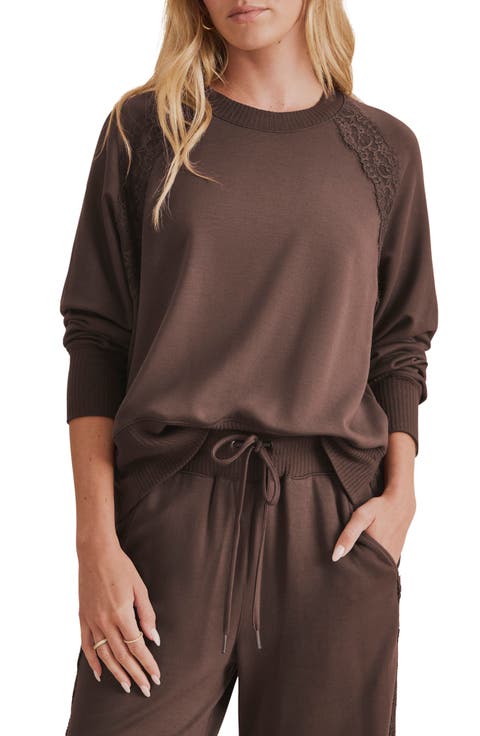 Lace Trim Sweatshirt