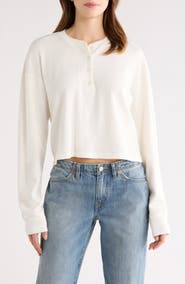 Re/Done Waffle Knit Henley