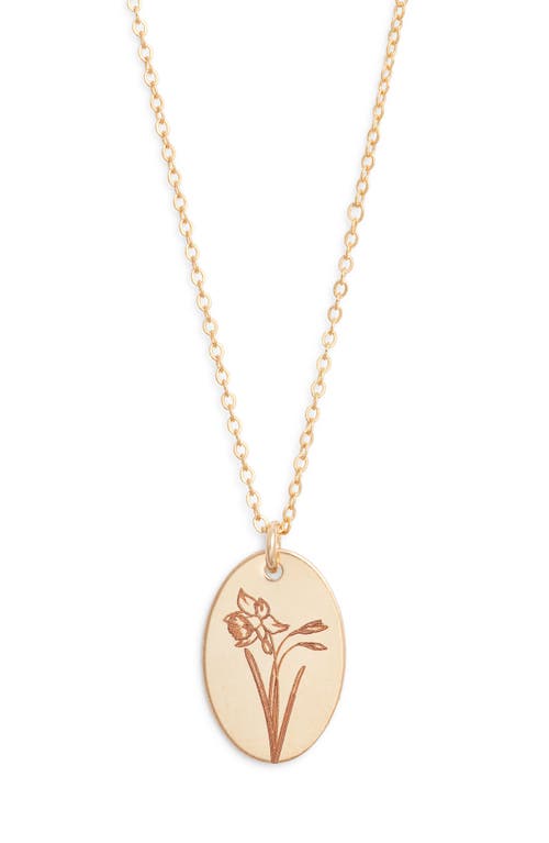 Set & Stones Louise Birth Flower Necklace In Gold