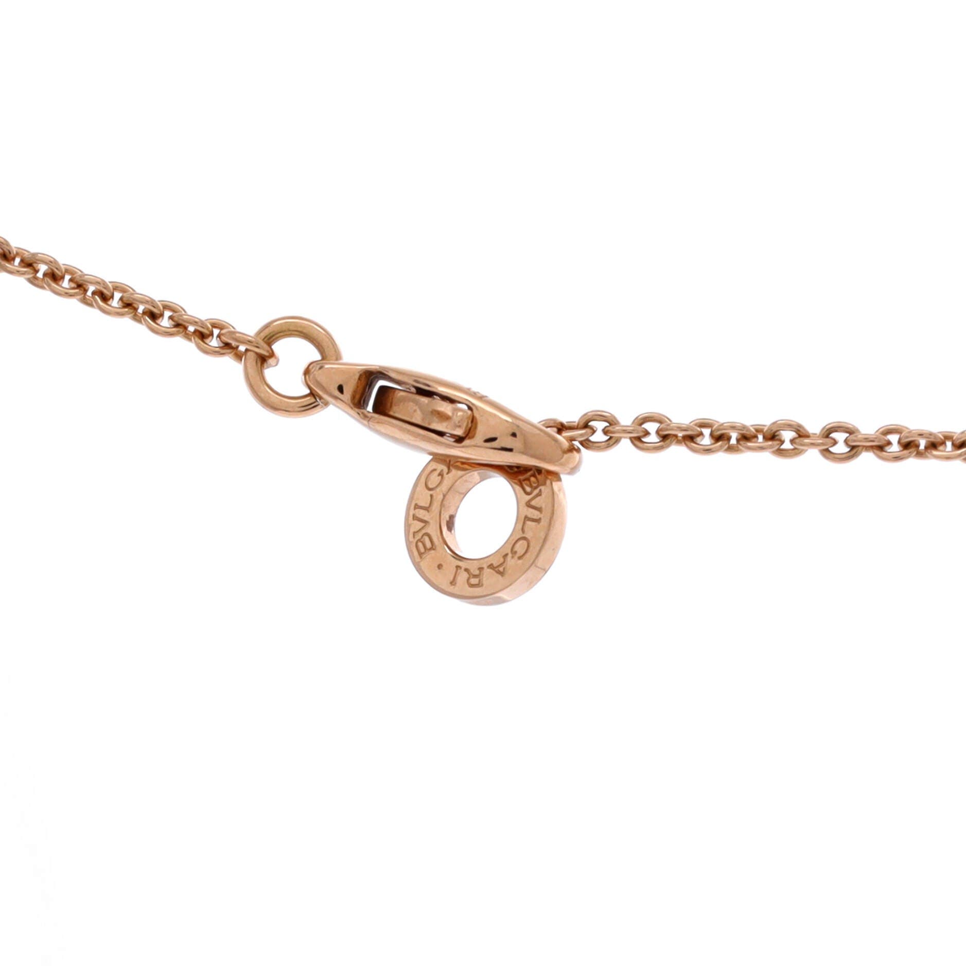 B.Zero1 3 Charm Necklace 18K Rose Gold and Ceramic and Diamonds, Alternate, color, Metallic Gold