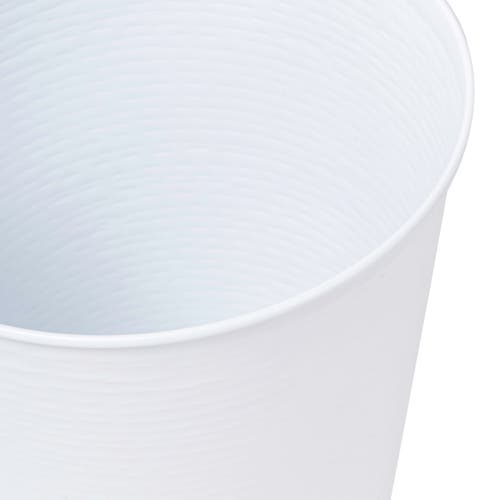 Happimess Remi Modern Classic Textured Steel 2-gallon Wastebasket In White