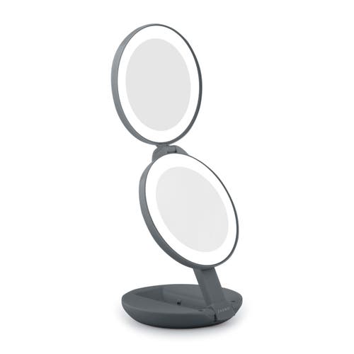 Zadro Lighted Travel Mirror With Magnification & Folding-to-compact In Black