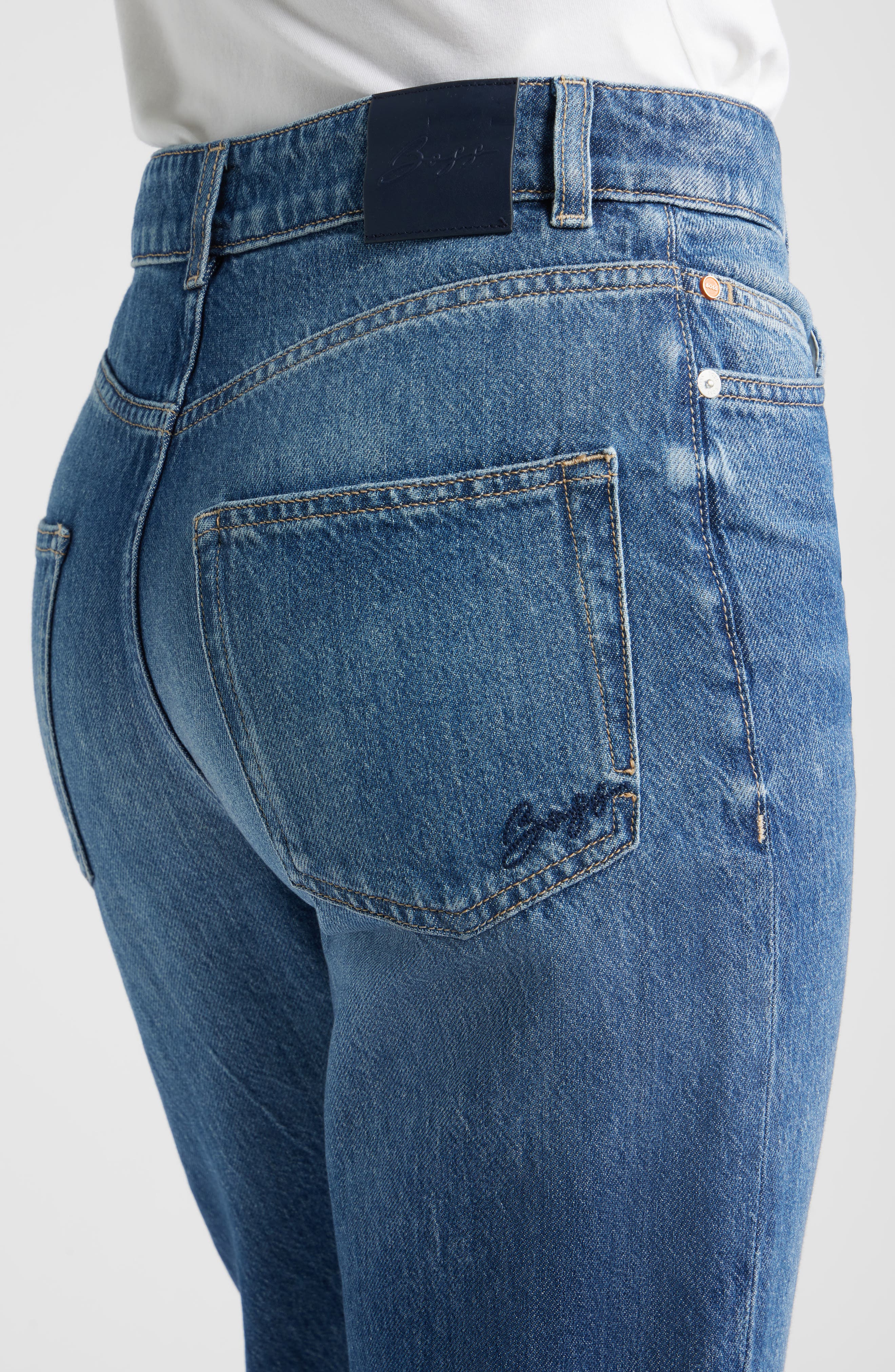 BOSS Orange Ada High Waist Straight Leg Jeans (Women) | Nordstrom