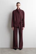 COS Belted Wool-Blend Shawl-Collar Jacket