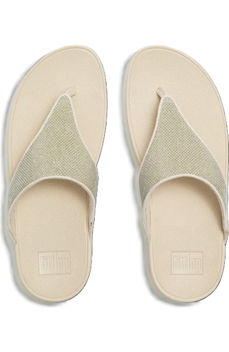 FitFlop Lulu Shimmerglitz Sandals, Alternate, color, Platino
