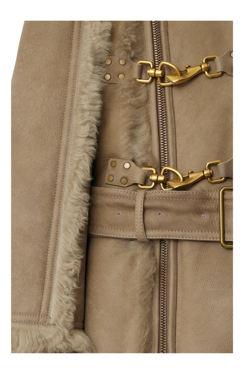 Burberry Shearling Coat, Alternate, color, 