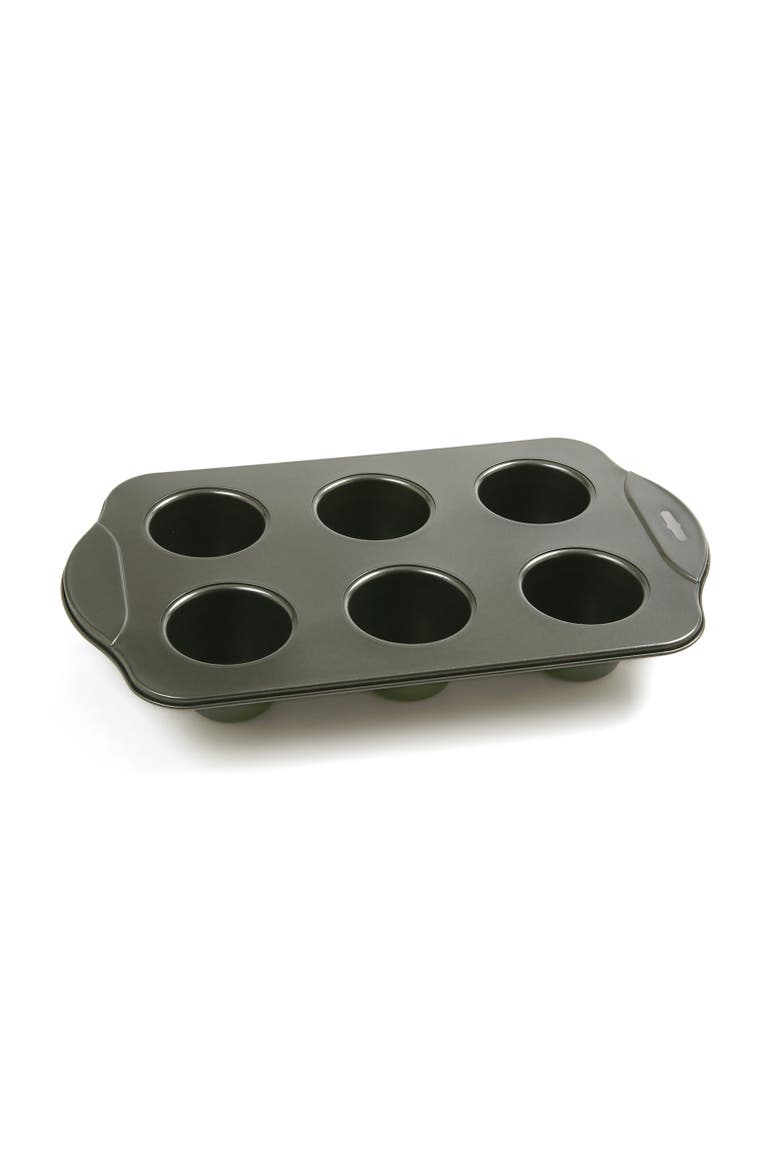 Nonstick Linking Popover Pan, Small, 6-Well Mini Popover Tray, Main, color, Black