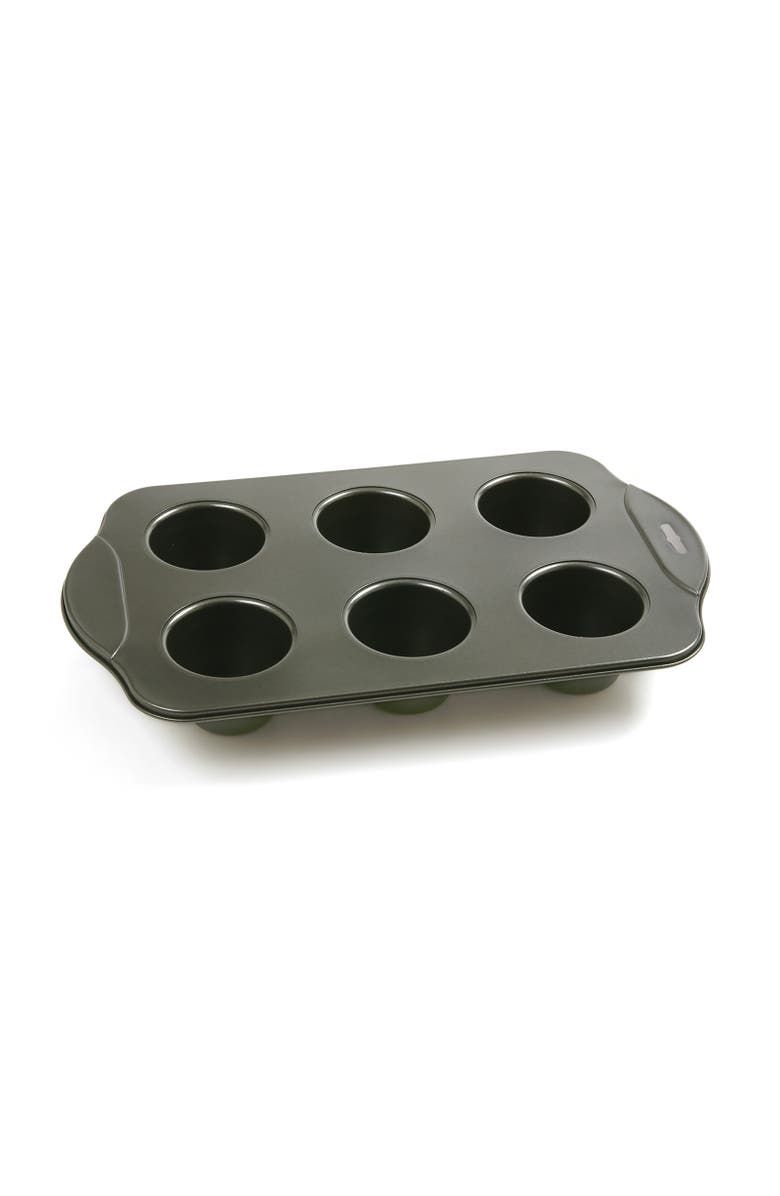 Norpro Nonstick Linking Popover Pan, Small, 6-Well Mini Popover Tray, Main, color, Black