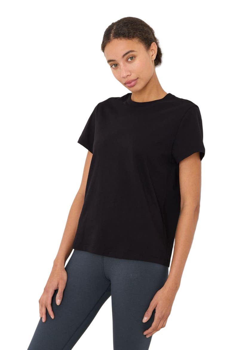 Organic Cotton Women's Softspun Essential Crewneck Tee, Alternate, color, Black