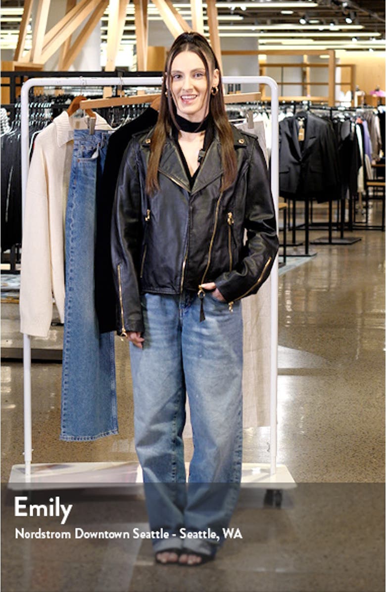 Leather Moto Jacket, sales video thumbnail