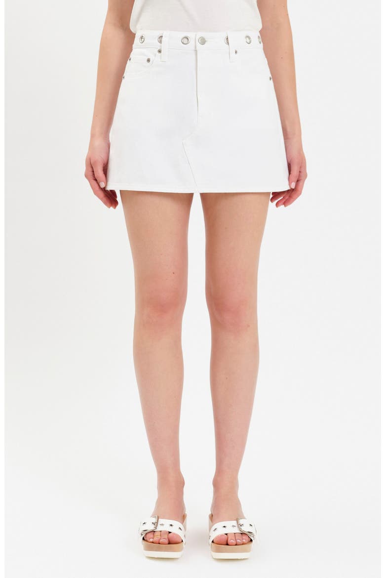 Malibu Denim Miniskirt, Main, color, LAMB