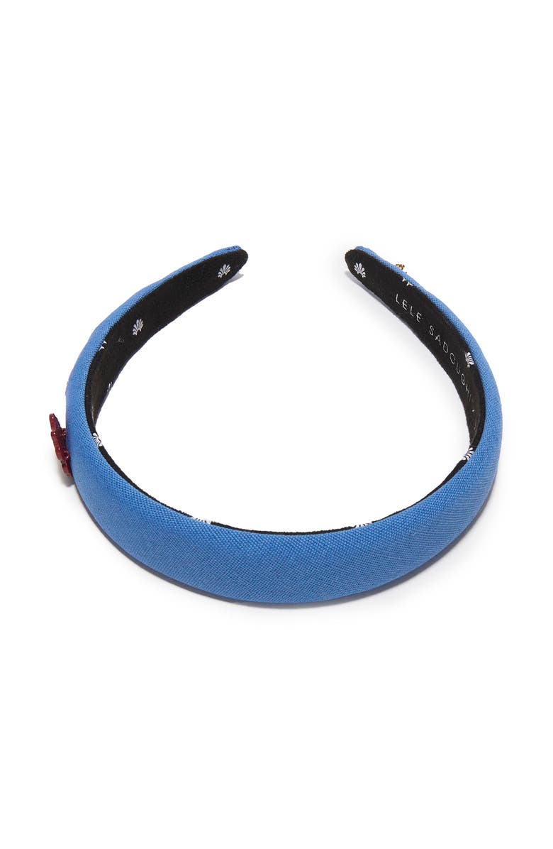 Lele Sadoughi Pi Beta Phi Charlotte Headband, Alternate, color, Silver Blue 400