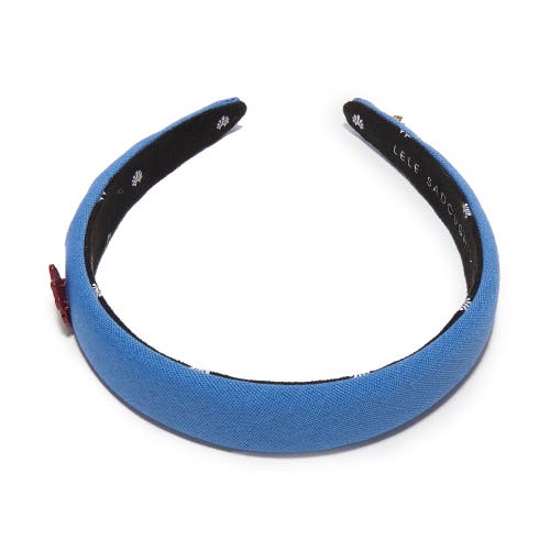 Lele Sadoughi Pi Beta Phi Charlotte Headband In Blue