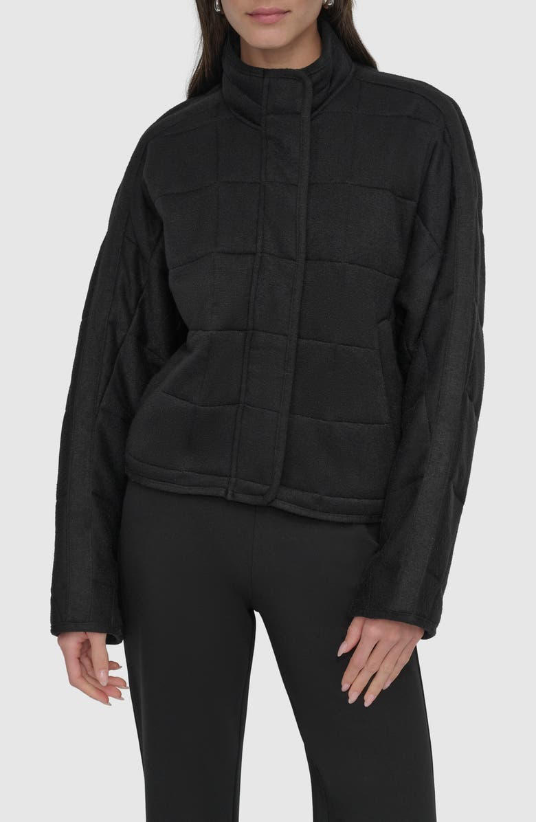 DKNY Quilted Knit Jacket, Alternate, color, 