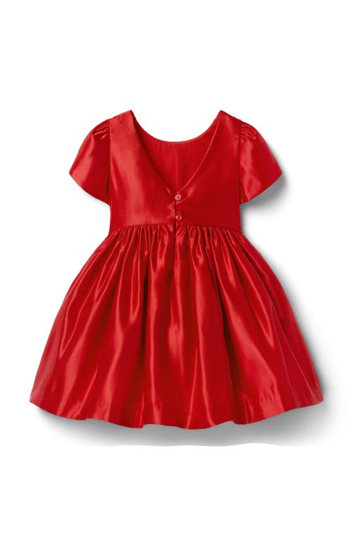 Janie And Jack The Holiday Bow Dress In Red