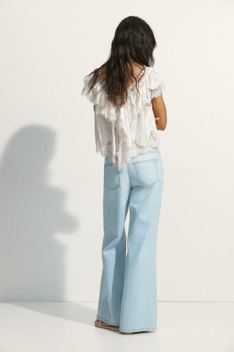 Wide High Waist Jeans, Alternate, color, Light denim blue