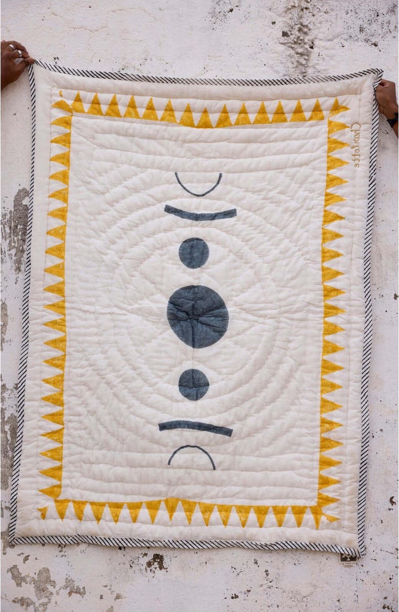 CQC LA New Moon Baby Quilt - Baby, Alternate, color, White, Yellow, Black