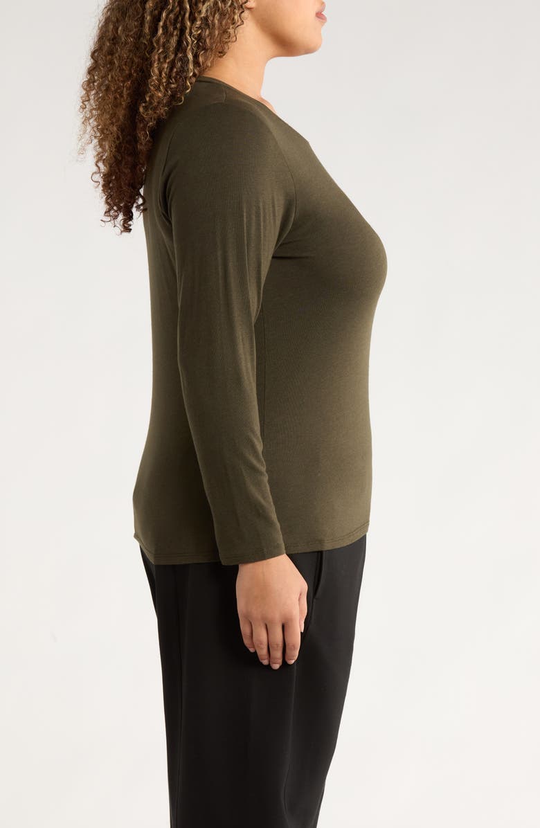 Eileen Fisher Round Neck Long Sleeve T-Shirt, Alternate, color,