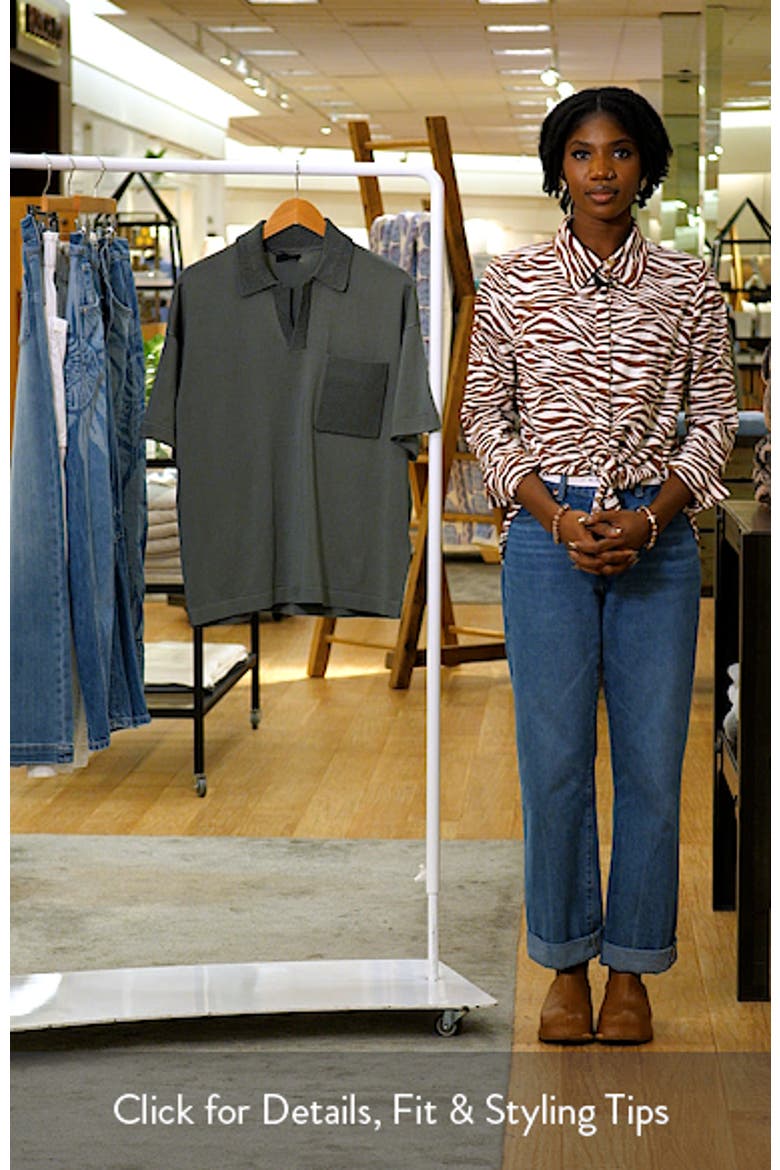 Warton Oversize Johnny Collar Pocket Polo video