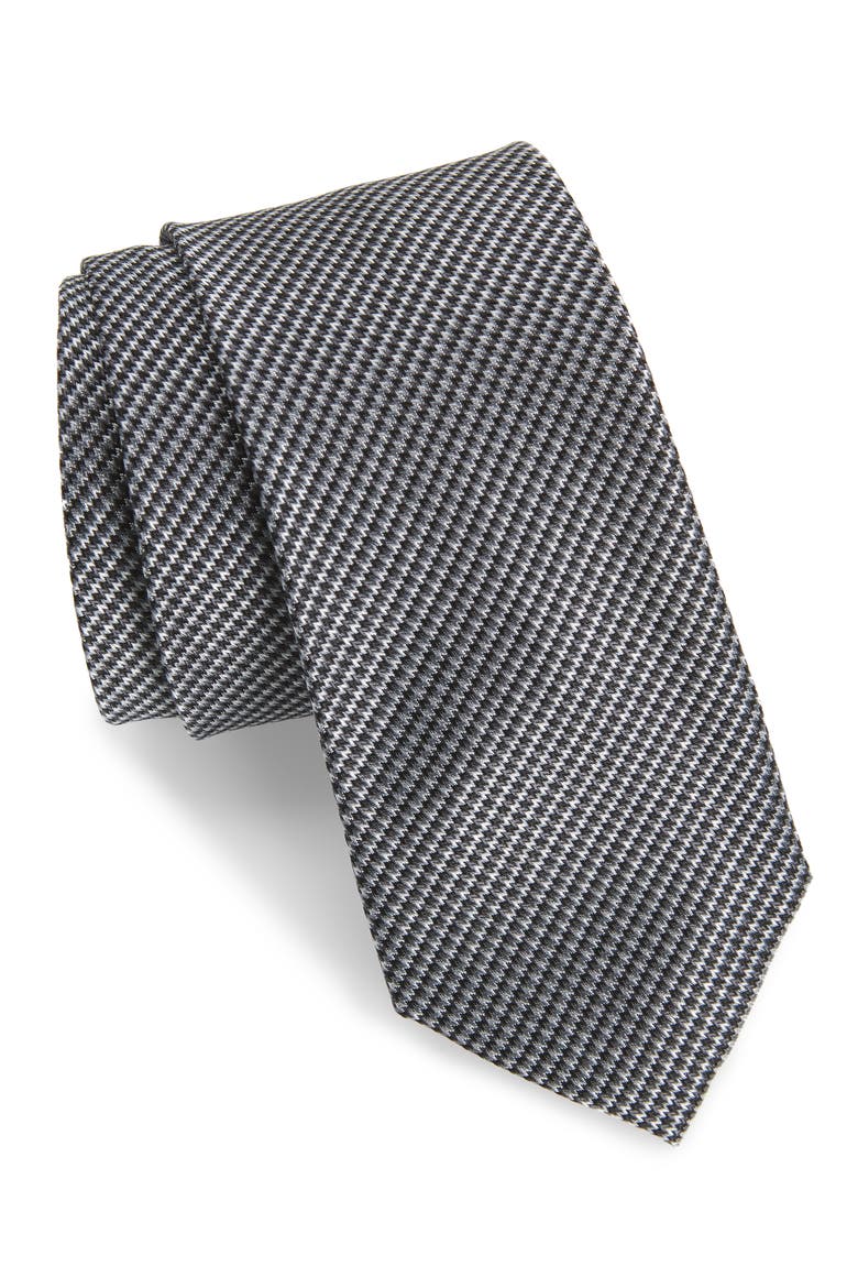 Jennie Solid Silk Tie, Main, color, BLACK