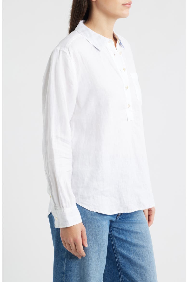 Coastalina Popover Blouse, Alternate, color, WHITE
